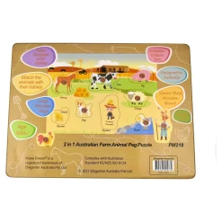 2 in 1 Peg Puzzle - Farm