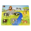 2 in 1 Peg Puzzle - Wild Animals