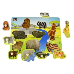 2 in 1 Peg Puzzle - Wild Animals
