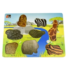 2 in 1 Peg Puzzle - Wild Animals