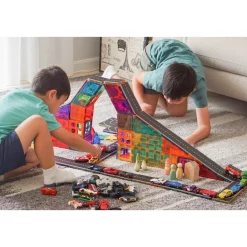 Learn u0026 Grow Toys - Magnetic Tile Topper - Road Pack (40 Piece)
