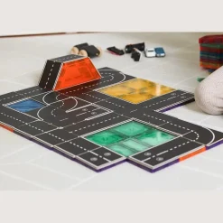 Learn u0026 Grow Toys - Magnetic Tile Topper - Road Pack (40 Piece)