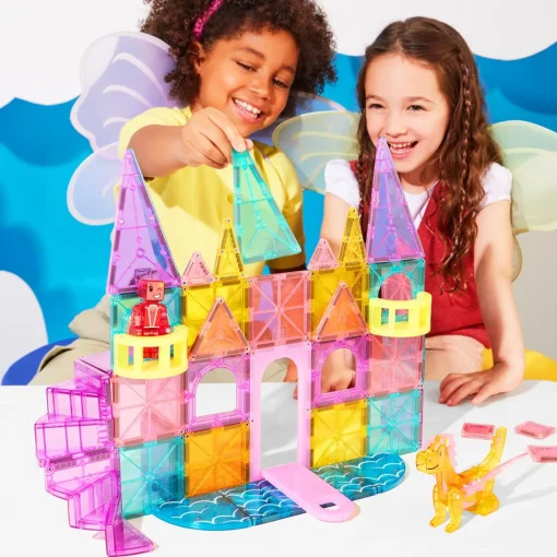 Magna-Tiles - Castle Deluxe + microMAGS 48 Piece Set