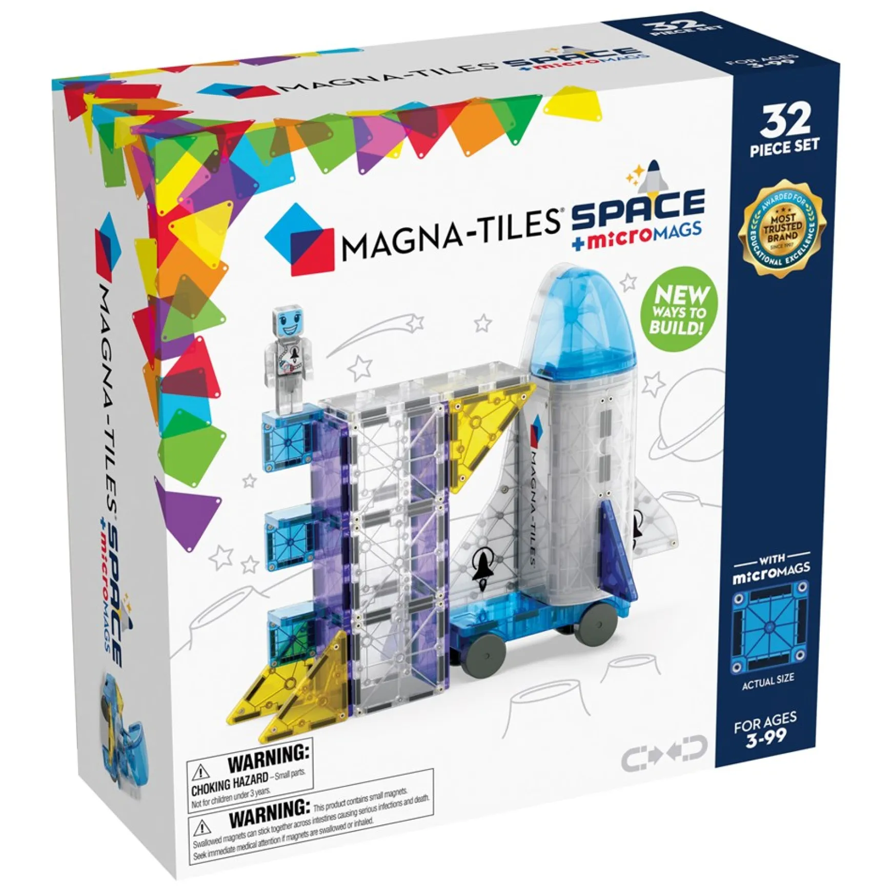 Magna-Tiles - Space + microMAGS 32 Piece Set