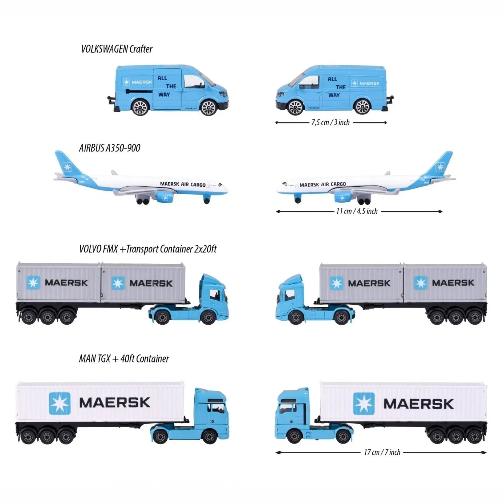 Majorette | Maersk Transport Vehicle (3 Assorted)