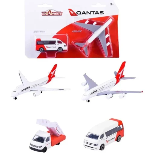 Majorette | Qantas Plane and Vehicle (Assorted)