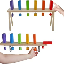 Meavia | Falling Wood Domino Wall u0026 Stand