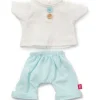 Miniland Clothing Sea Coloured T-shirt and Pants Set, 38 cm
