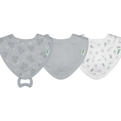 Muslin Stay-Dry Teether Bibs made from Organic Cotton (3 pack)