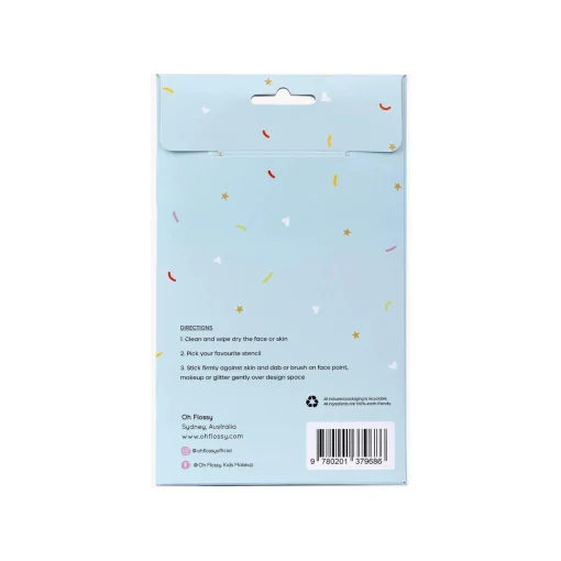 Oh Flossy Reusable Adhesive Face Paint u0026 Makeup Stencils
