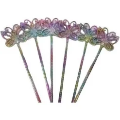 Pastel Rainbow Butterfly Wand