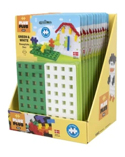 Plus-Plus | BIG Baseplates | White u0026 Green