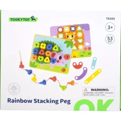 Rainbow Stacking Pegs