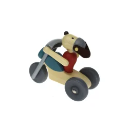 Retro Motorcycle with Dog Rider