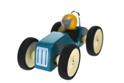 Retro Racing Car Blue - Large