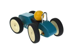 Retro Racing Car Blue - Large