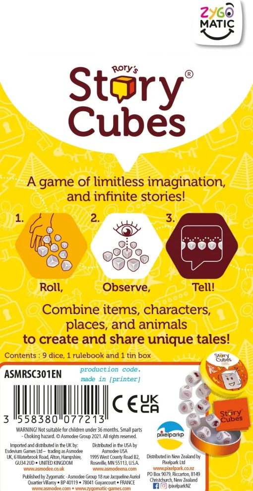 Rorys Story Cubes Classic Blister Pack
