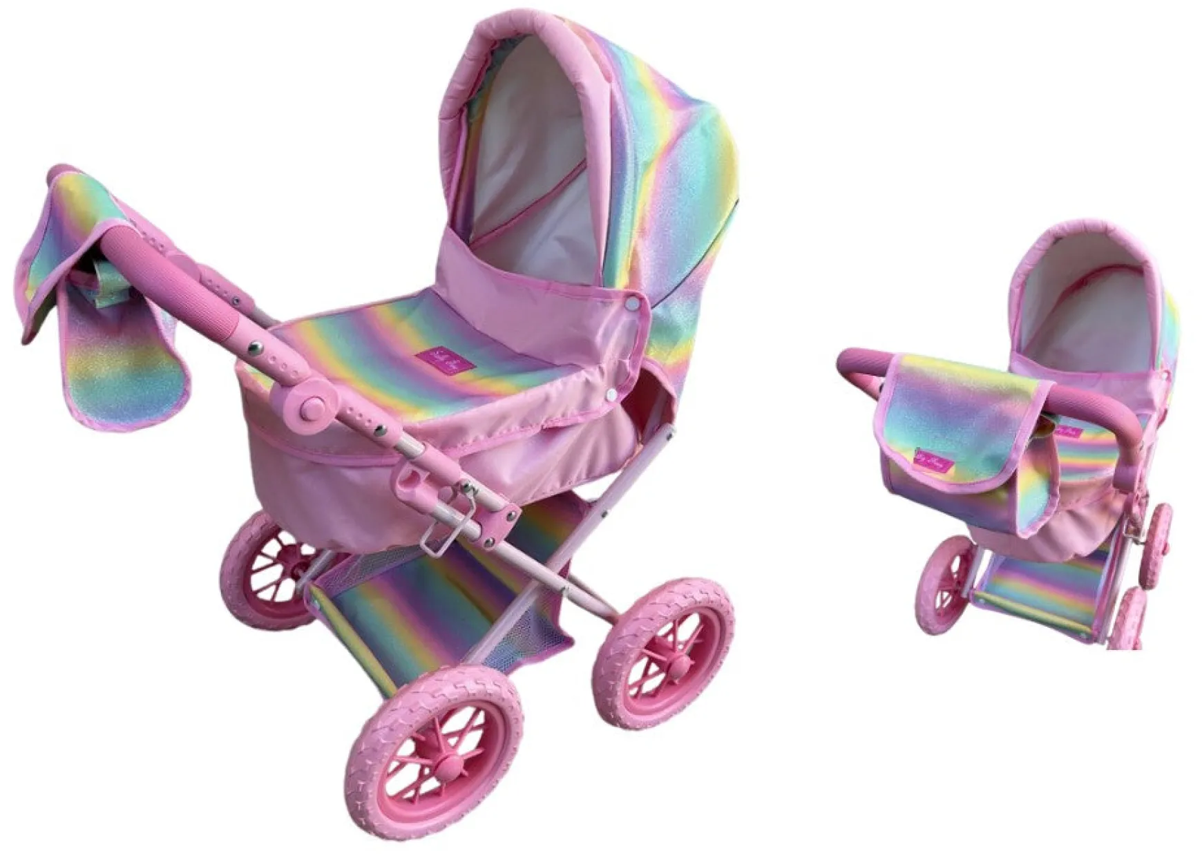 Sally Fay Rainbow Large Deluxe Dolls Pram
