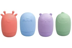 Silicone Safari Splash Animal Pourers 4 Piece Set- Brights