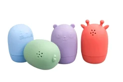 Silicone Safari Splash Animal Pourers 4 Piece Set- Brights