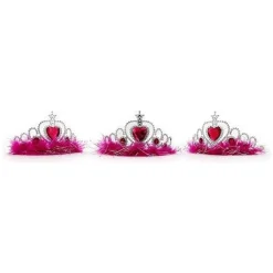 Silver Tiara with Heart Stone