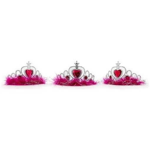 Silver Tiara with Heart Stone