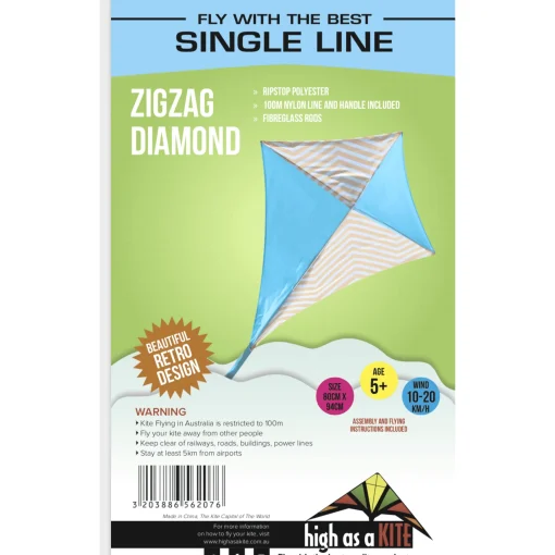 Single Line Kite: Zigzag Diamond