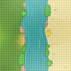 Sluban | Building Base Plates - River Straight