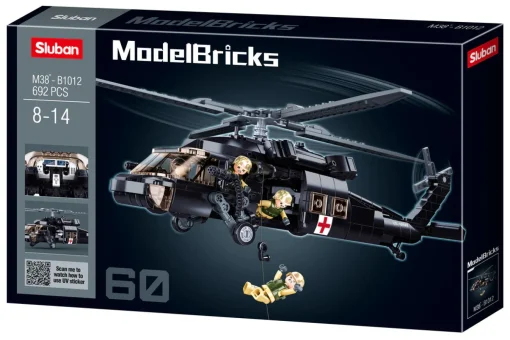 Sluban | Model Bricks | Helicopter Black Hawk 692 Pcs