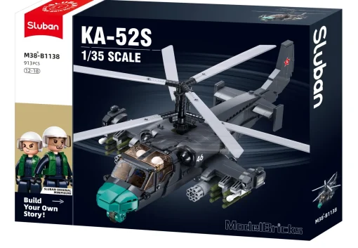 Sluban | Model Bricks | Ka-52S Helicopter Gunship Scale 1:35 913 Pcs