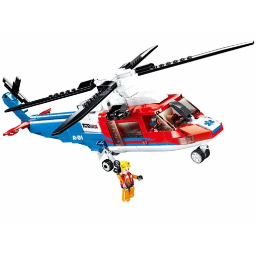 Sluban | Model Bricks | Sea Rescue Helicopter 402 Pcs