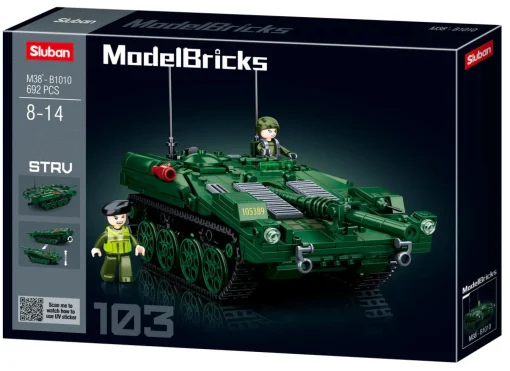 Sluban | Model Bricks | Tank Strv103 692 Pcs