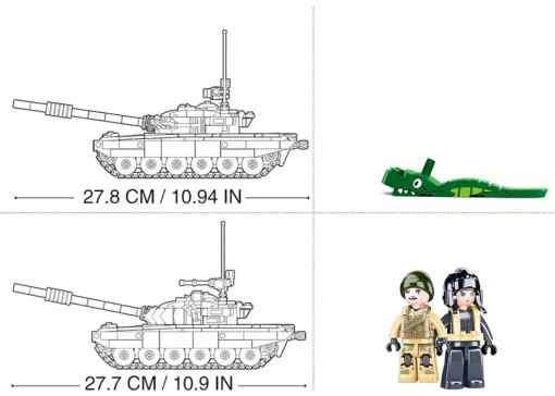 Sluban | Model Bricks | Tank T-7283 (2 In 1) 770 Pcs