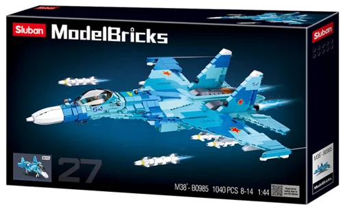 Sluban | Model Bricks Su-27 Fighter 2 In 1 1040 Pcs