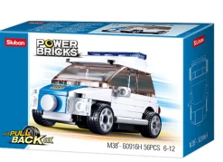 Sluban | Power Bricks | Pull Back Car 56 Pcs