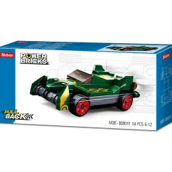 Sluban | Power Bricks Pull Back Car - Drifting Green