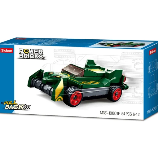 Sluban | Power Bricks Pull Back Car - Drifting Green