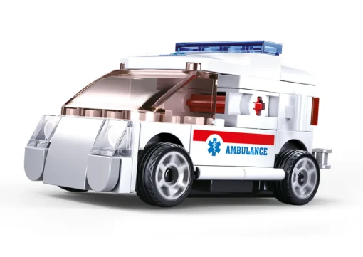 Sluban | Power Bricks Pull Back Car Ambulance 54 Pcs