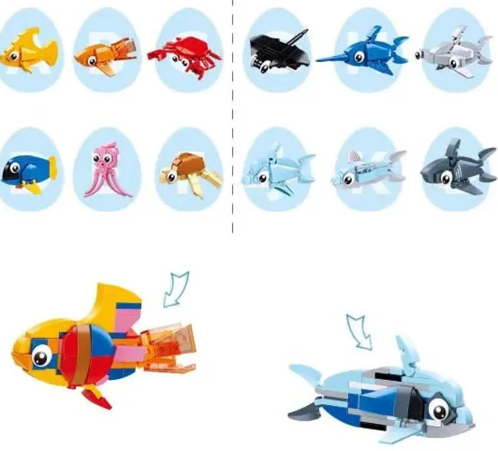 Sluban | Qbricks Egg | Sea Creatures
