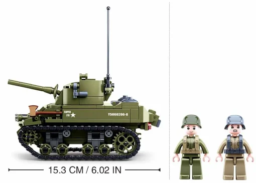 Sluban | WW2 M5 Light Tank 344 Pcs