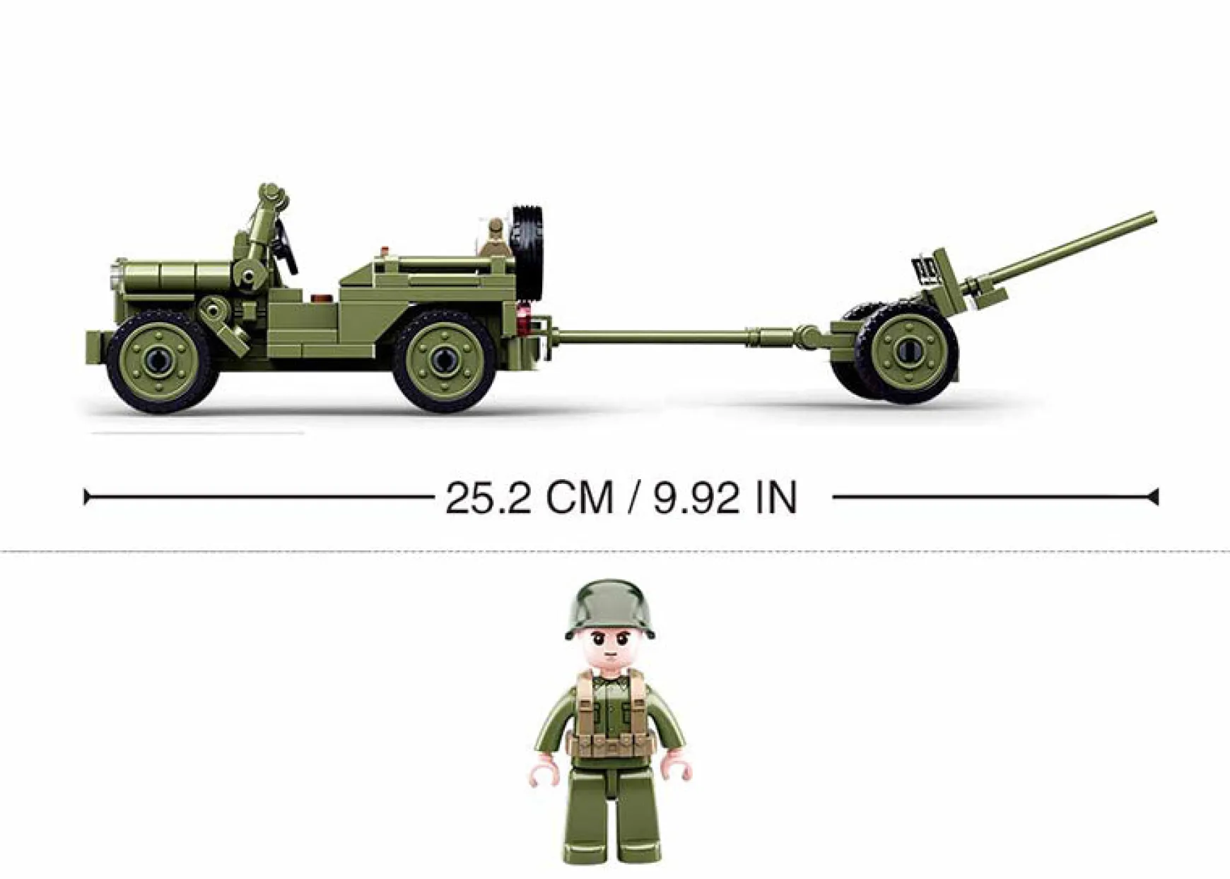 Sluban | WW2 Willys Jeep C143 Pcs