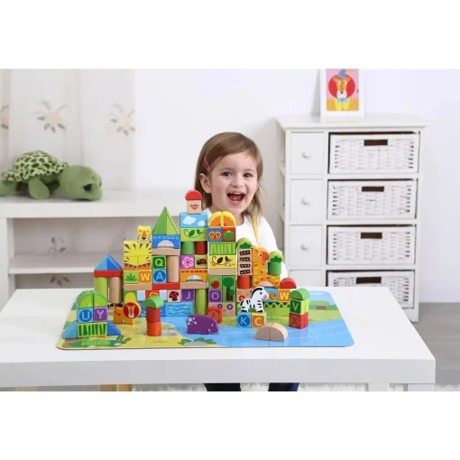 Tooky Toy - Jungle Blocks - 135 Pieces