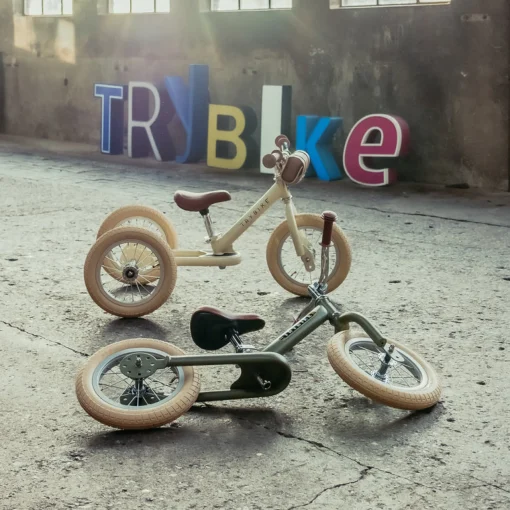 Trybike | Vintage Cream with Cream Tyres | Trike u0026 Balance Bike