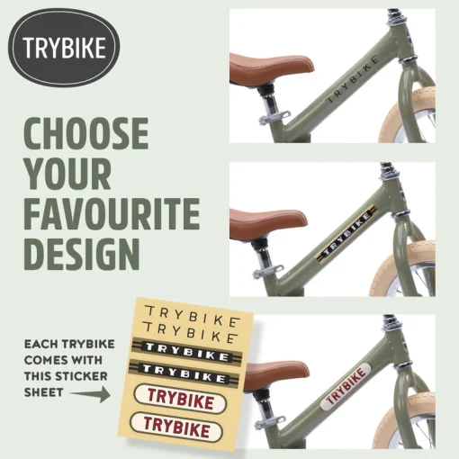 Trybike | Vintage Green with Cream Tyres | Trike u0026 Balance Bike