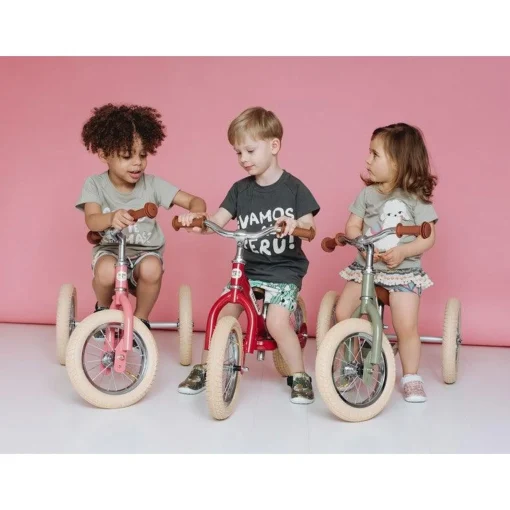 Trybike | Vintage Pink with Cream Tyres | Trike u0026 Balance Bike