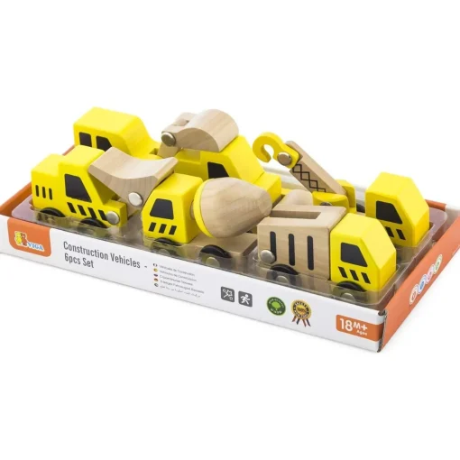 Wooden Construction Vehicle Set