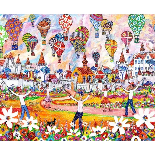 Wooden Widget Puzzle - Balloon Festival 450 Piece